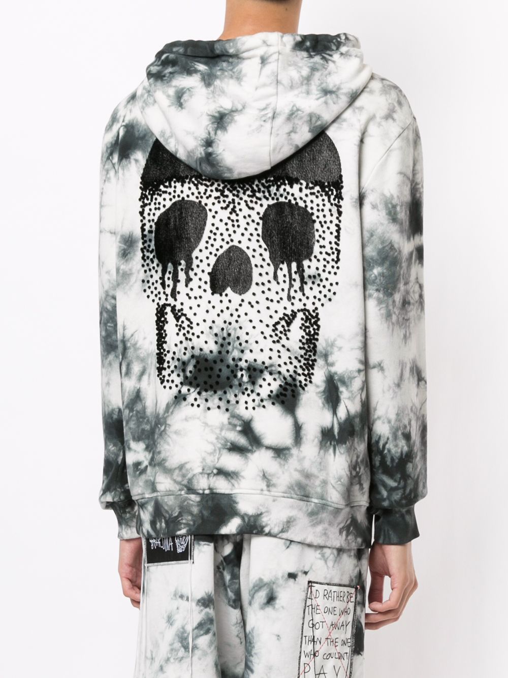 SKULL MYSTERY HOODIE OFF WHITE TIE DYE