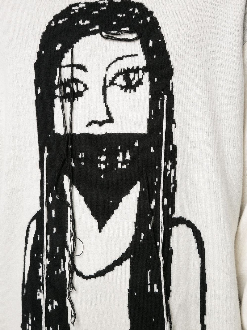 DON__ TELL SWEATER BLACK/OFF WHITE