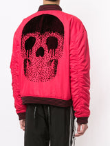 HA BOMBER WITH REVERSIBLE FUR RED/BLACK