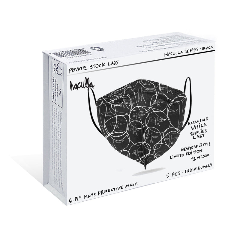 KN95 Protective Mask - Haculla Series - Black (Pack of 5)