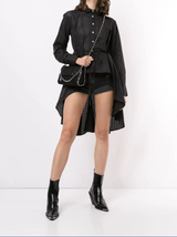 LASER CUT DRESS BLACK