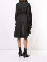 LASER CUT DRESS BLACK