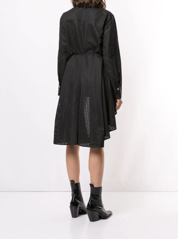 LASER CUT DRESS BLACK