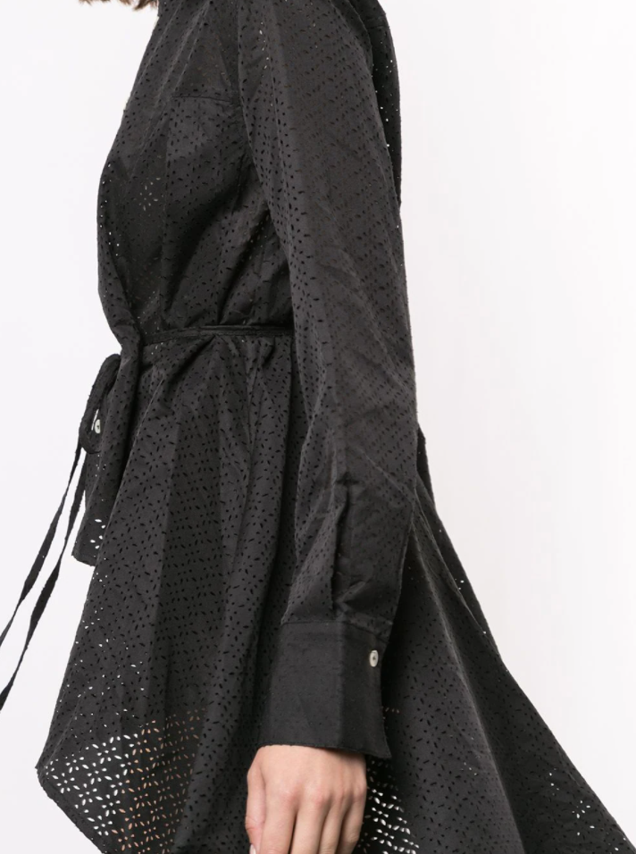 LASER CUT DRESS BLACK