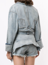 HYBRID DENIM JACKET BLUE WASH