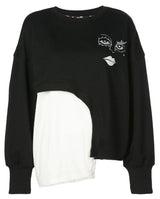WITCH HYBRID CREWNECK BLACK/ WHITE