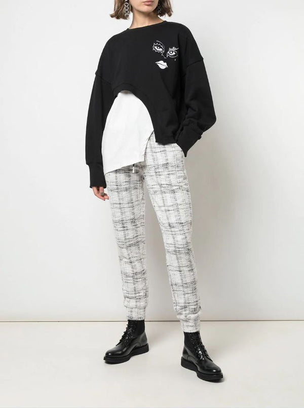WITCH HYBRID CREWNECK BLACK/ WHITE