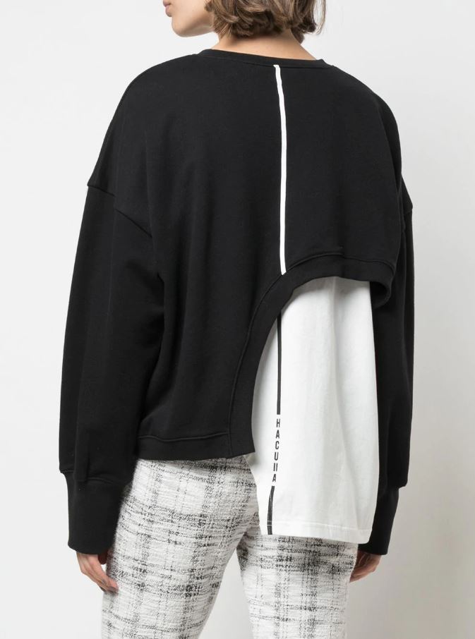 WITCH HYBRID CREWNECK BLACK/ WHITE
