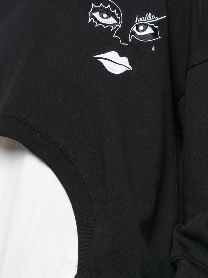 WITCH HYBRID CREWNECK BLACK/ WHITE
