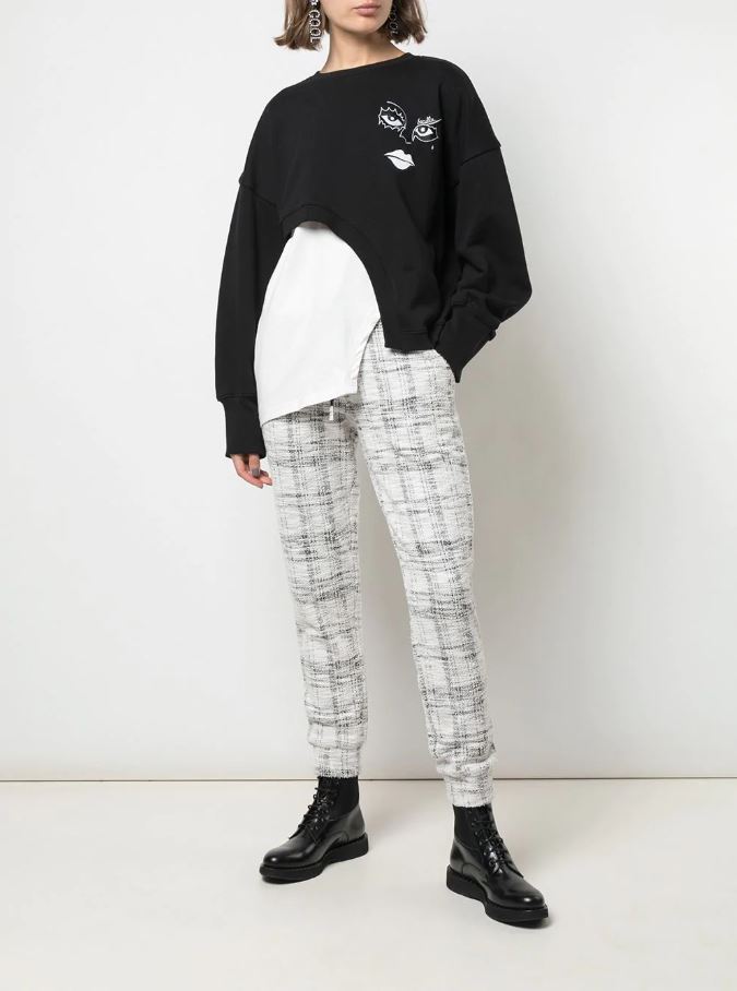 SIGNATURE EYES JOGGER WHITE TWEED