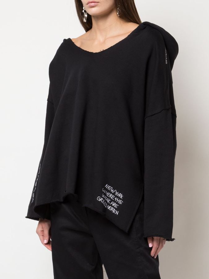 SKRIBBLE OVERSIZED HOODIE BLACK