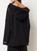 SKRIBBLE OVERSIZED HOODIE BLACK