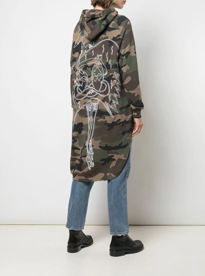 PARDON EXTENDED HOODIE JUNGLE CAMO