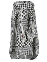 HAHA WOVEN TOP  BLACK/ WHITE