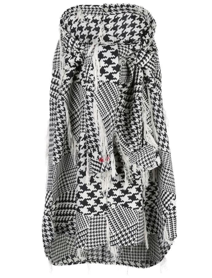 HAHA WOVEN TOP  BLACK/ WHITE