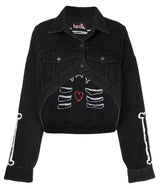 BONEZ OF HACULLA DENIM JACKET JET BLACK WASH