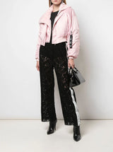 SIGNATURE EYES CROPPED BOMBER PINK