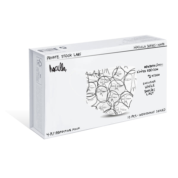 4-Ply Protective Mask - Haculla Series - White (Pack of 10)