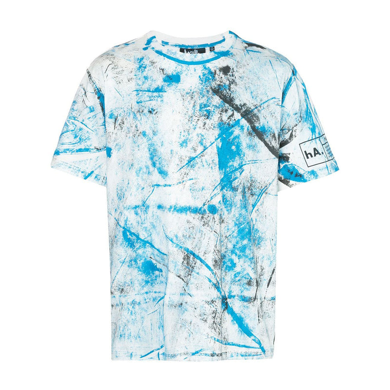 HAND PAINTED TEE BLACK/BLUE