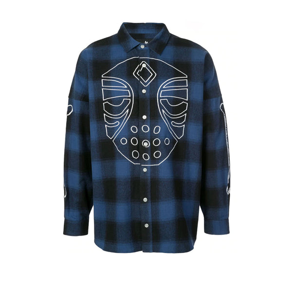 MASKED PLAID SHIRT BLUE