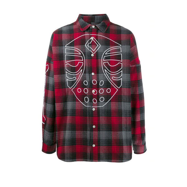 MASKED PLAID SHIRT RED