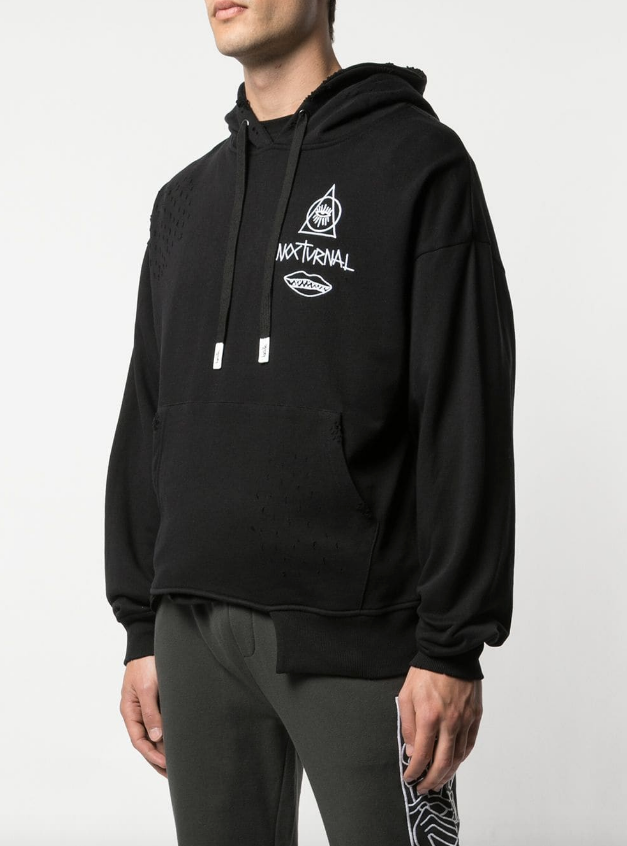GUY AND HIS GUN DESTRUCTED HOODIE