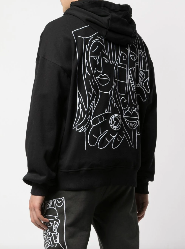 GUY AND HIS GUN DESTRUCTED HOODIE