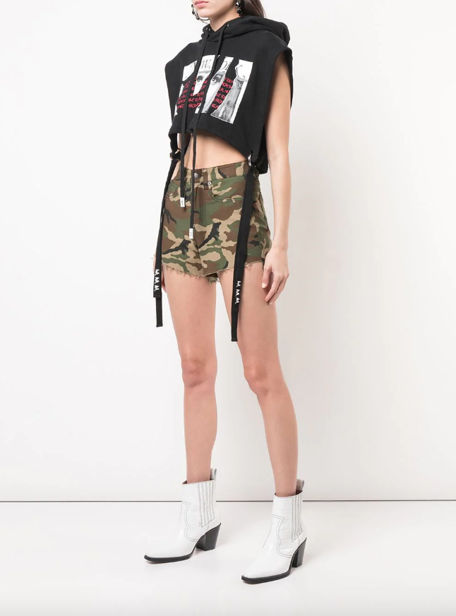 CROPPED HOODED SWEATSHIRT