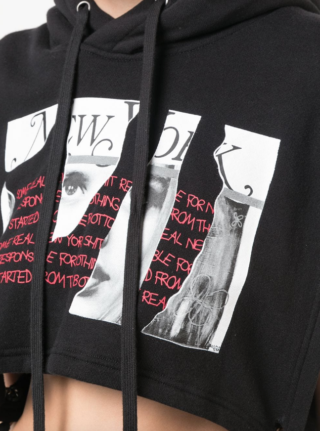CROPPED HOODED SWEATSHIRT