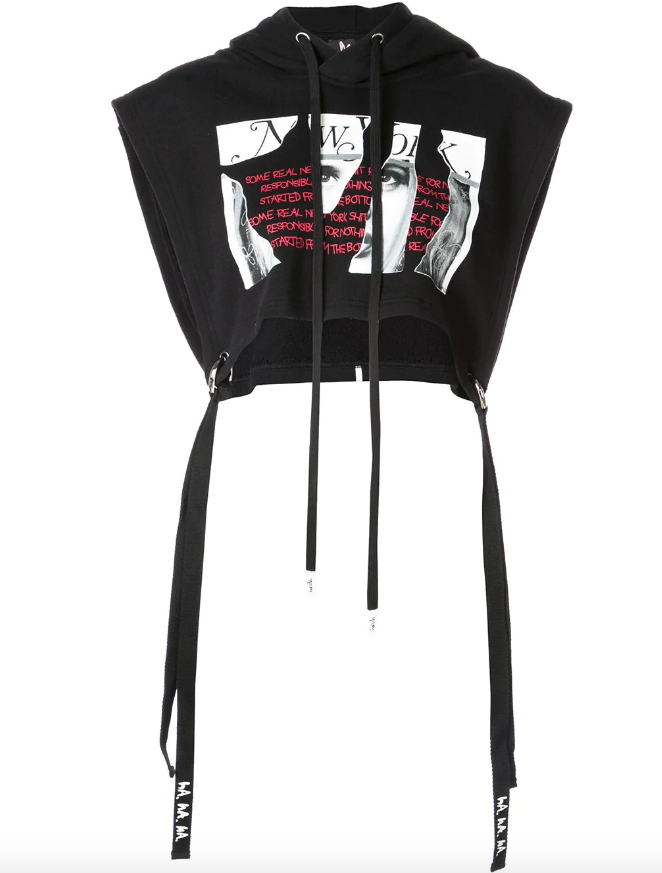 CROPPED HOODED SWEATSHIRT