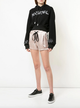 CROPPED HOODED SWEATSHIRT