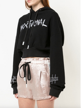 CROPPED HOODED SWEATSHIRT