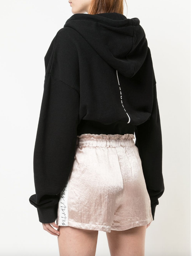 CROPPED HOODED SWEATSHIRT