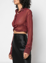 PLAID BLOUSE