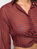 PLAID BLOUSE