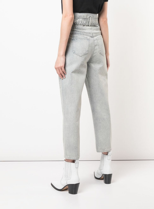 CROPPED HIGH WAISTED JEANS