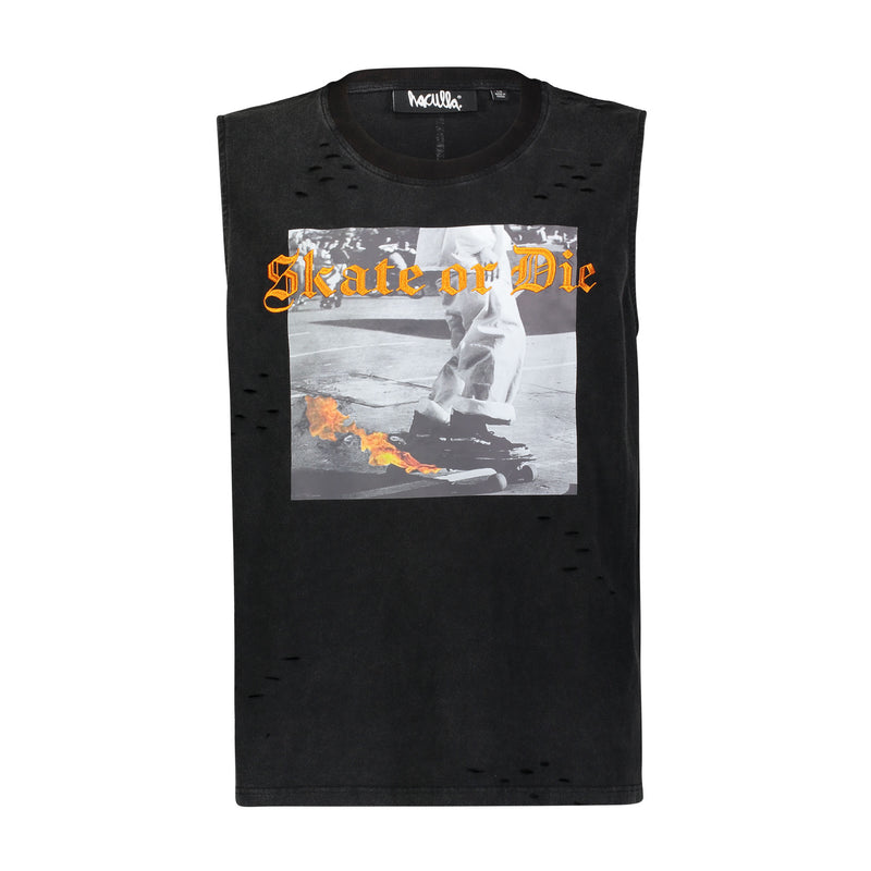 SKATE OR DIE TANK BLACK