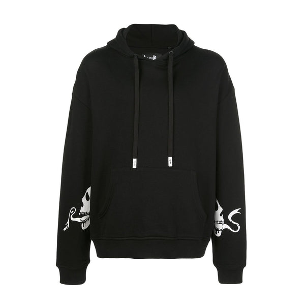 SNAKE DROP SHOULDER HOODIE BLACK