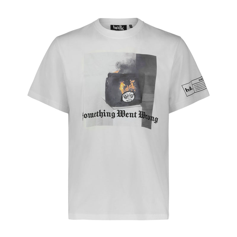 TV ON FIRE TEE OFF WHITE