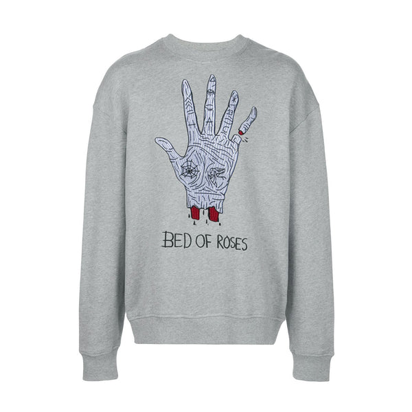 BED OF ROSES DROP SHOULDER CREWNECK HEATHER GREY