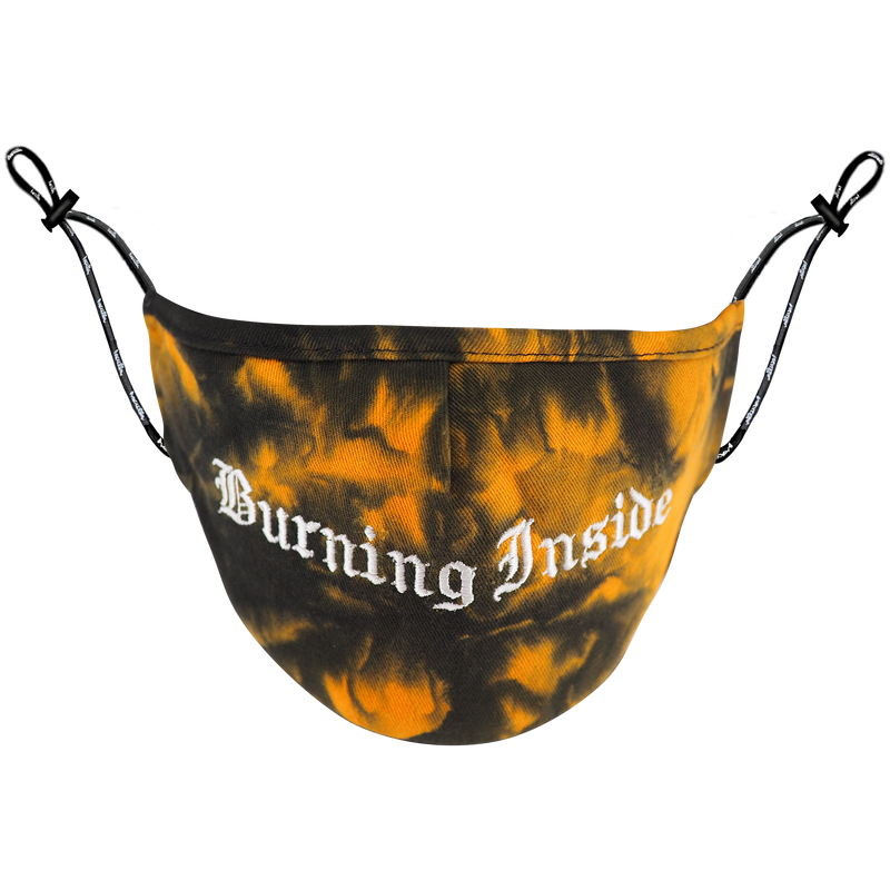 BURNING INSIDE MASK ORANGE/BLACK TIE DYE