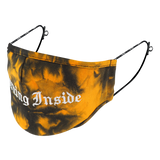 BURNING INSIDE MASK ORANGE/BLACK TIE DYE