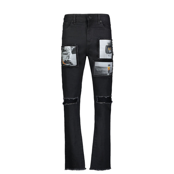 CITY ON FIRE JEANS BLACK DENIM