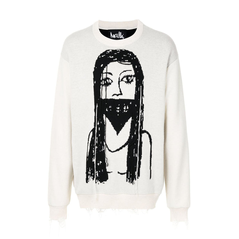 DON__ TELL SWEATER BLACK/OFF WHITE