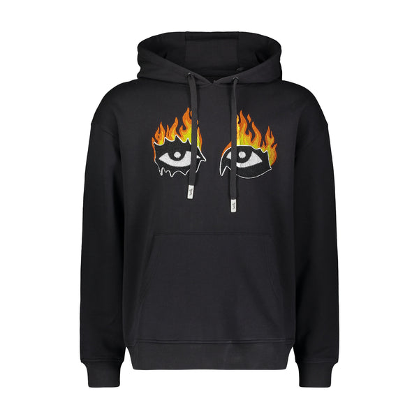 EYES ON FIRE HOODIE BLACK