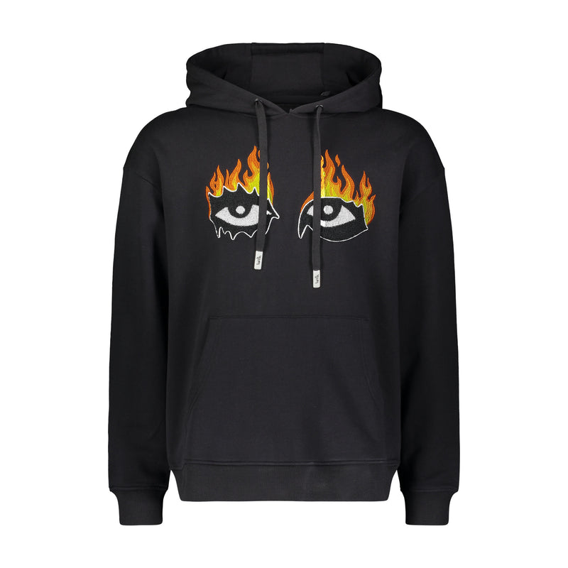 EYES ON FIRE HOODIE BLACK