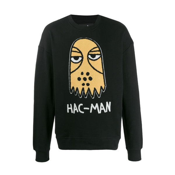 HAC-MAN  DROP SHOULDER CREW BLACK