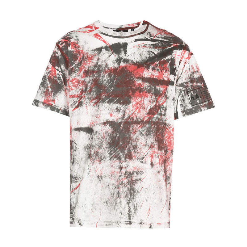 HAND PAINTED TEE BLACK/RED