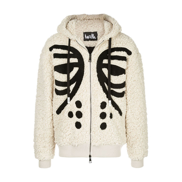 MASKED DROP SHOULDER HOODIE CREAM