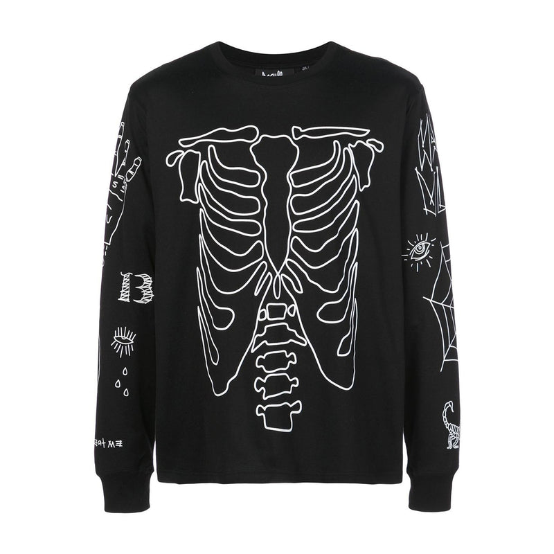 RIBBED LONG SLEEVE TEE BLACK